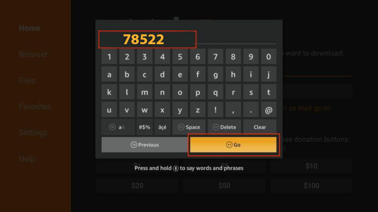 Enter IPTV Code